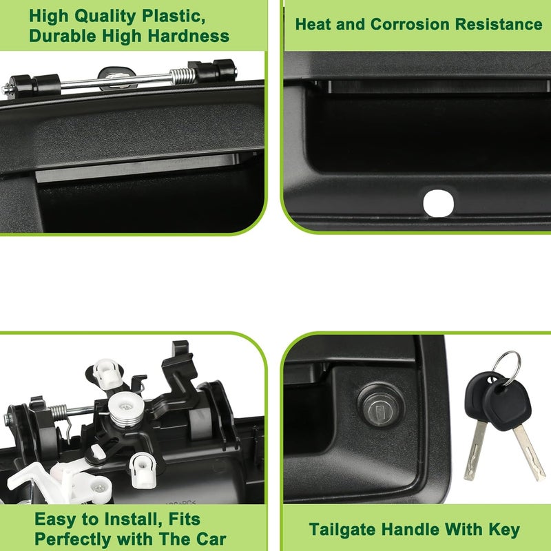omoZone Tailgate Handle with Camera Hole Liftgate Latch Handle with Key Lock Cylinder Fit for 2016-2019 Chevrolet Chevy Silverado GMC Sierra - Image 4